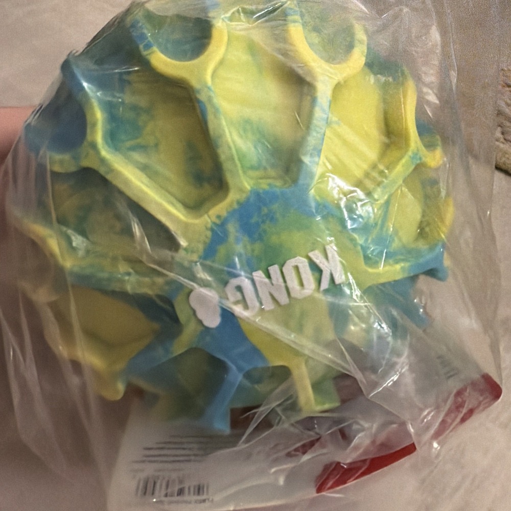 KONG Flexball Sport Waterproof Dog Toy Extra Large XL Blue Yellow
